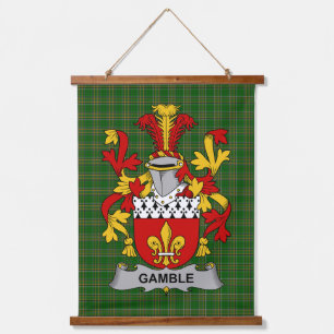 Tapisserie Suspendue Armoiries de la famille Gamble irlandais Blason de