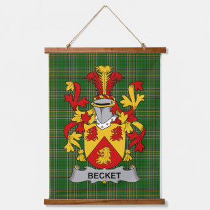 Tapisserie Suspendue Armoiries irlandaises Becket Blason de Famille