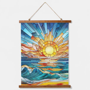 Tapisserie Suspendue Art de mosaïque Ocean Sunset
