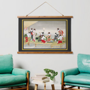 Tapisserie Suspendue Art japonais vintage Utagawa Toyohiro Impression