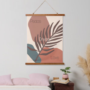Tapisserie Suspendue Art minimaliste de feuille de palmier abstrait per