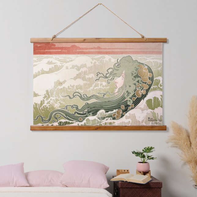 Tapisserie Suspendue Art nouveau La vague par Henri Privat-Livemont (Chambre à coucher)