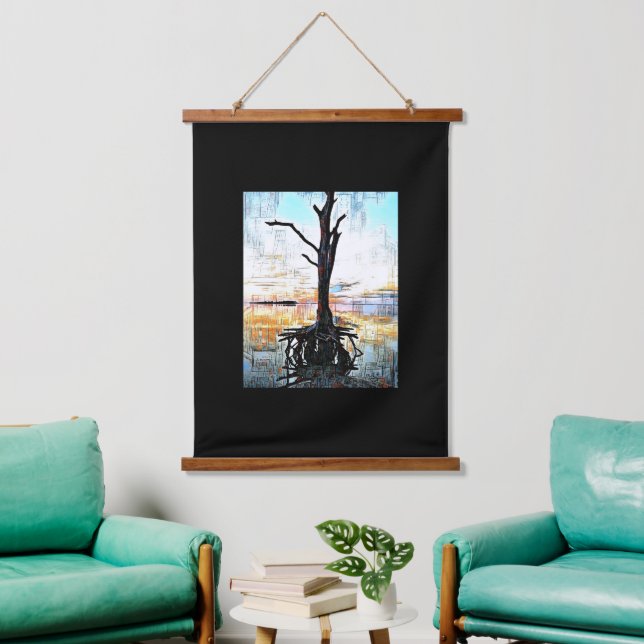 Tapisserie Suspendue Art numérique multimédia mixte accroché à la tapis (Salon)