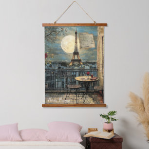 Tapisserie Suspendue Art romantique personnalisé vintage Paris tour Eif