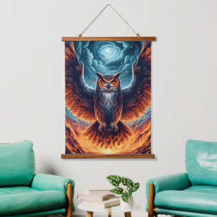 Tapisserie Suspendue Au-dessus et au-dessous - Wise Owl Art