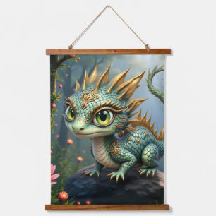 Tapisserie Suspendue Auren – Petit dragon de la forêt émeraude