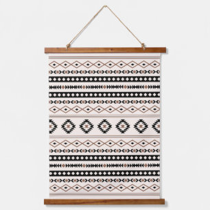 Tapisserie Suspendue Aztec Brown Crème Noire Mixte Motifs Plage Motif