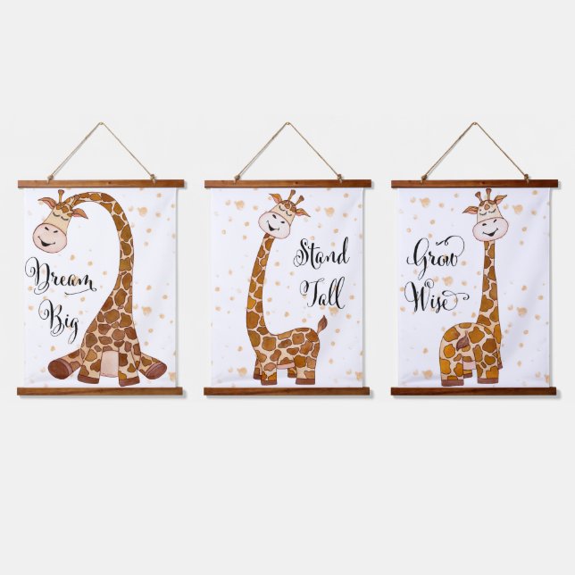 Tapisserie Suspendue Baby Giraffe Dream Grosse croissance Sage Nursery  (Tripler)