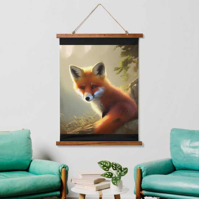 Tapisserie Suspendue Baby Red Fox Wildlife Portrait (Salon)