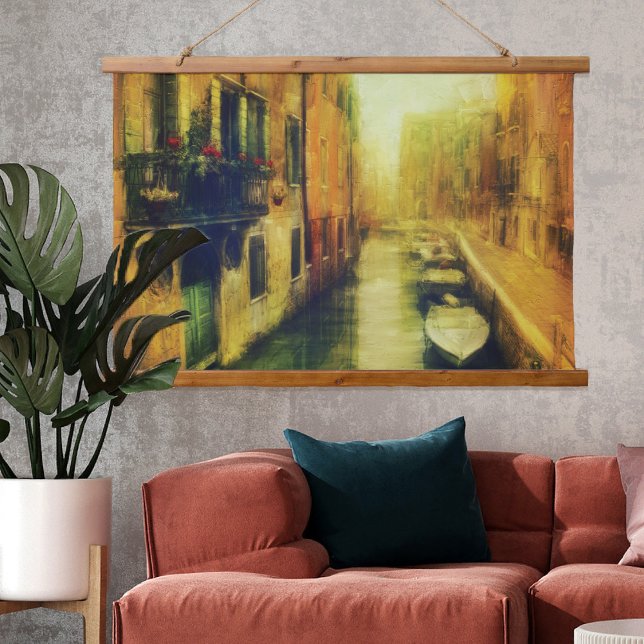 Tapisserie Suspendue Balcon du Canal de Venise (Créateur téléchargé)