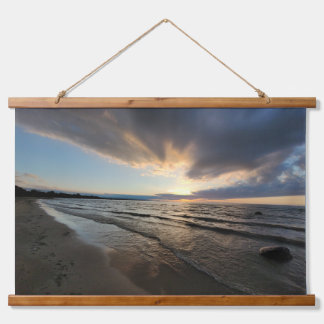 Tapisserie Suspendue Beach Scene Wood Topped Wall Tapestry
