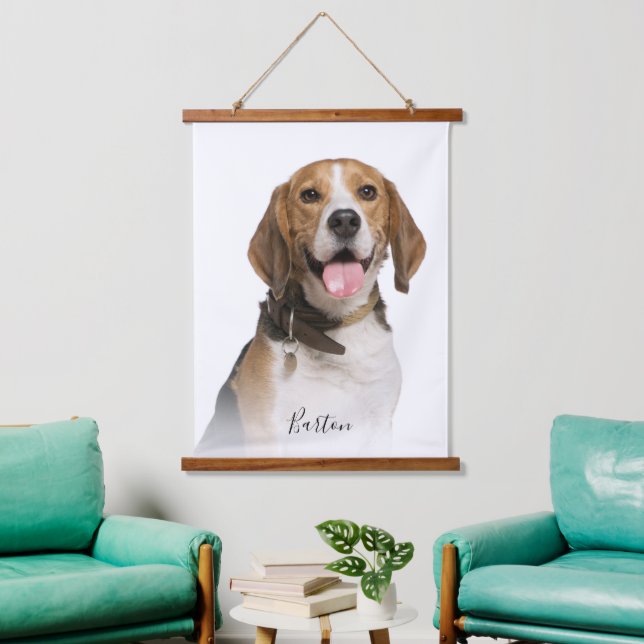 Tapisserie Suspendue Beagle Chien Photo Ménage de la maison Animaux dom (Salon)