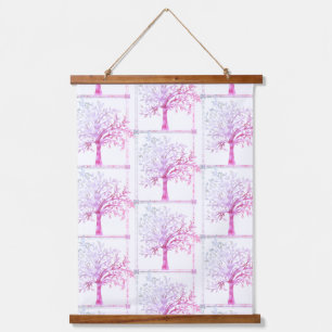 Tapisserie Suspendue Beau Arbre Moderne Rose De Vie Art