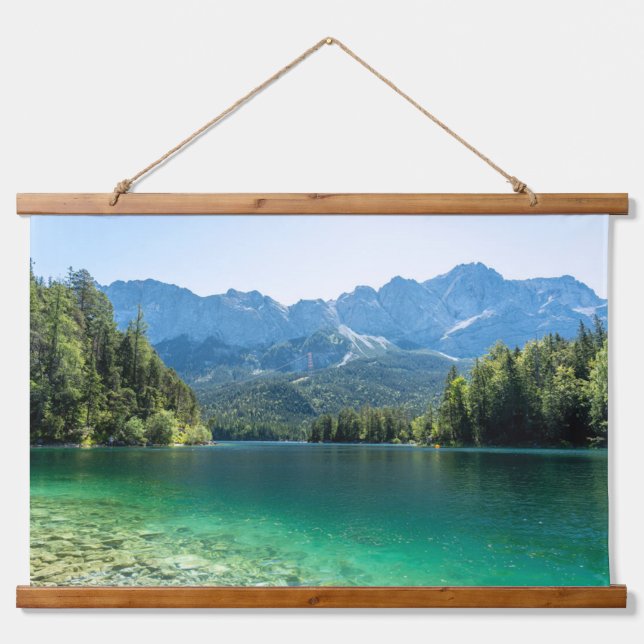 Tapisserie Suspendue Beau lac Eibsee Alpes bavaroises Allemagne (Devant)