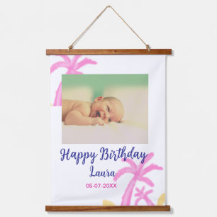Tapisserie Suspendue Bébé enfants 1er anniversaire ajouter le nom date 