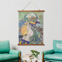 Bébé Gustav Klimt dans un berceau coloré art