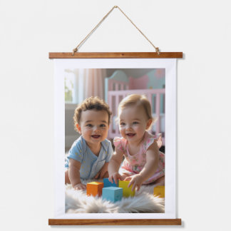 Tapisserie Suspendue Bébé mignon garçon & fille Jouer dans une crèche é