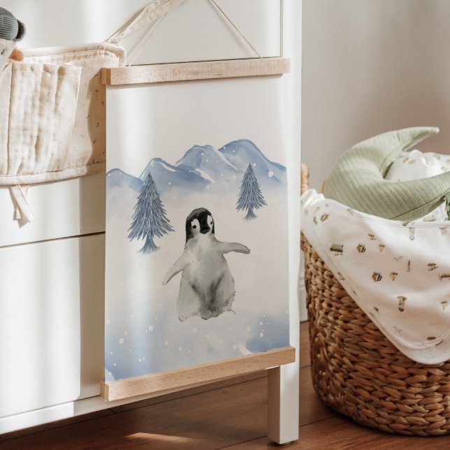 Tapisserie Suspendue Bébé mignon hiver Penguin Décor mural (Cute Baby Winter Penguin Nursery Wall Decor Hanging Tapestry)