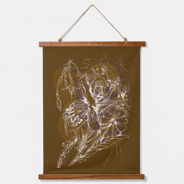 Tapisserie Suspendue Bee & Blooms (Recto)