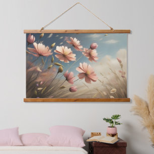 Tapisserie Suspendue Belle Fleurs Vintages Peinture Élégance