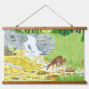 Tapisserie Suspendue Biche et faon