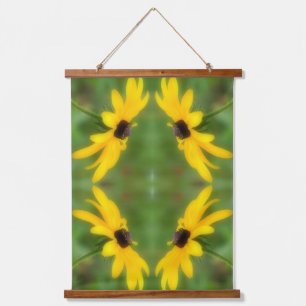 Tapisserie Suspendue Black Eyed Susan Daisy Abstrait