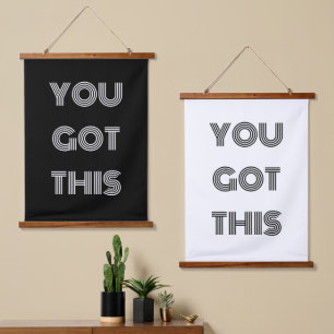 Tapisserie Suspendue Black Personnalisé VOUS AVEZ EU CE Billet Motivati
