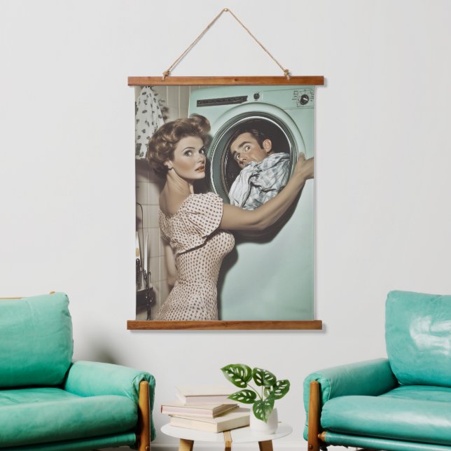 Tapisserie Suspendue Blanchisserie vintage Surprise (Salon)