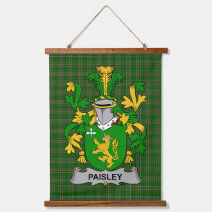 Tapisserie Suspendue Blason de famille irlandais Paisley Crête de famil