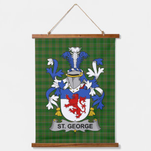 Tapisserie Suspendue Blason de famille St. George irlandais Crête de fa