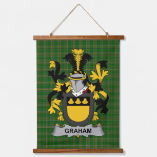 Tapisserie Suspendue Blason de Graham ou Grahan irlandais Crête de la f