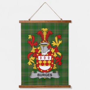 Tapisserie Suspendue Blason de la famille Burges irlandais