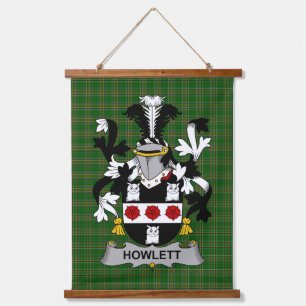 Tapisserie Suspendue Blason de la famille Howlett ou Hewlett irlandais