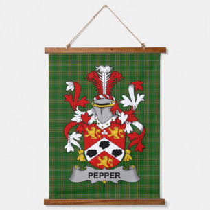 Tapisserie Suspendue Blason de la famille Pepper irlandaise