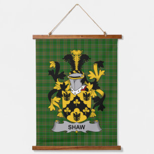 Tapisserie Suspendue Blason de la famille Shaw d'Irlande Crête de famil