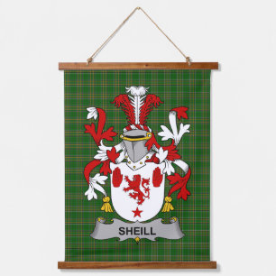 Tapisserie Suspendue Blason de la famille Sheill ou O_Sheil d'Irlande C