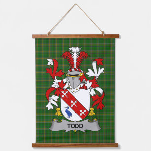 Tapisserie Suspendue Blason de la famille Todd ou Tod d'Irlande Crête d