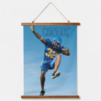 Bleu Script Graduate Photo Athlète Graduation