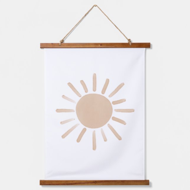 Tapisserie Suspendue Boho Aquarelle Soleil Nourriture Décor (Recto)