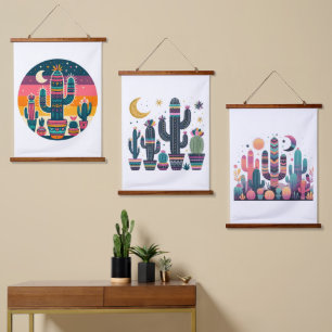 Tapisserie Suspendue Boho Cactus