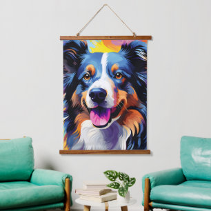 Tapisserie Suspendue Bonne aquarelle Sunny Puppy