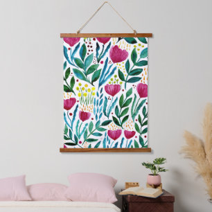 Tapisserie Suspendue Botanical floral illustration 