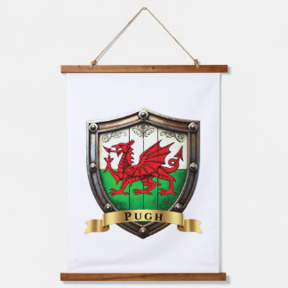Tapisserie Suspendue Bouclier de nom de famille Pugh Wales