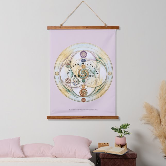 Tapisserie Suspendue Bougie Rituelle de Radionique d'Harmonie (Chambre à coucher)