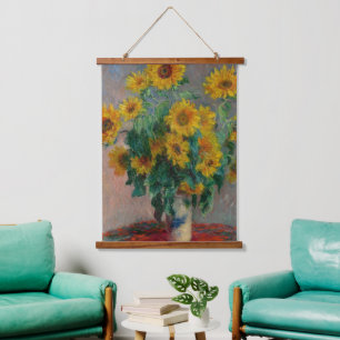 Tapisserie Suspendue Bouquet de tournesols par Claude Monet