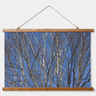 Tapisserie Suspendue Branches de bouleau d'argent 02