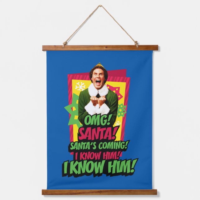 Tapisserie Suspendue Buddy l'Elfe | OMG ! PÈRE NOËL ! (Recto)