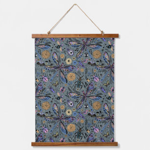 Tapisserie Suspendue Bugs de Doodle sur le gris de latte