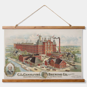 Tapisserie Suspendue C.L. Centlivre Brewing Company Factory Buildings.