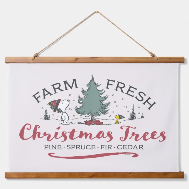 Tapisserie Suspendue cacahuètes | Arbres de Noël frais de ferme (Devant)
